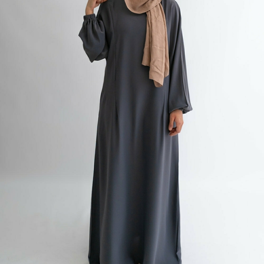 Fajr Noor Grey Breastfeeding Abaya